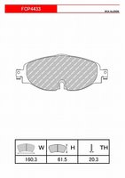 FERODO DS2500 Колодки перед для AUDI RS4/RS5/RS6/R8/RS-Q3 (нужно 2 к-та на машину)