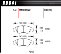 HAWK Perf. Ceramic Колодки тормозные передние для AUDI A4/A5/A7/Q5